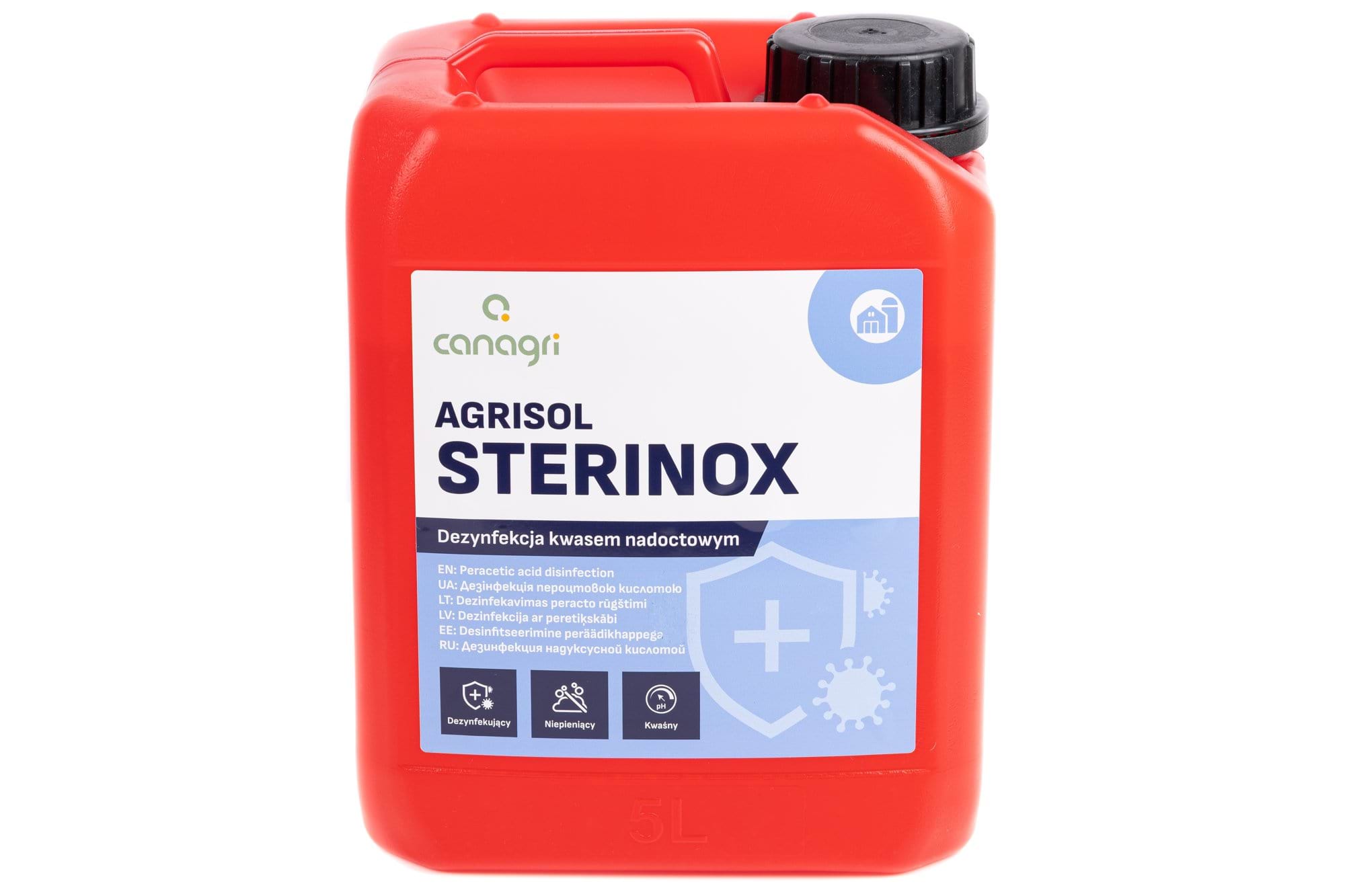 Preparat do dezynfekcji Agrisol N 77 (Sterinox), koncentrat, 5 kg, Canagri