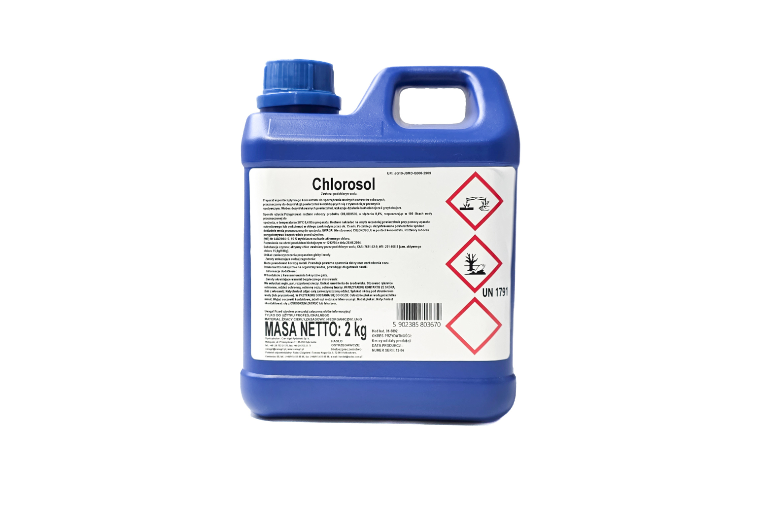Preparat do dezynfekcji Chlorosol, koncentrat, 2 kg, Canagri