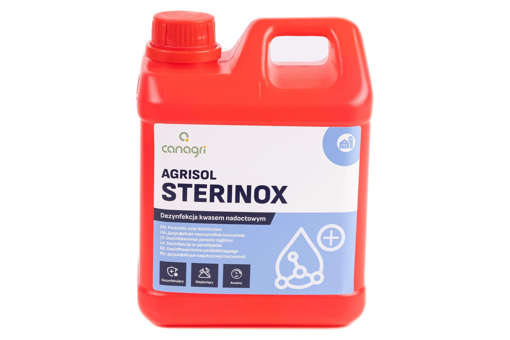 Preparat do dezynfekcji Agrisol N 77 (Sterinox), koncentrat, 2 kg, Canagri